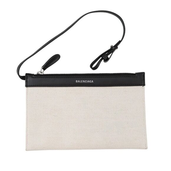 BALENCIAGA Navy Kabas Size S Canvas/Leather Natural/Black - Picture 4 of 16